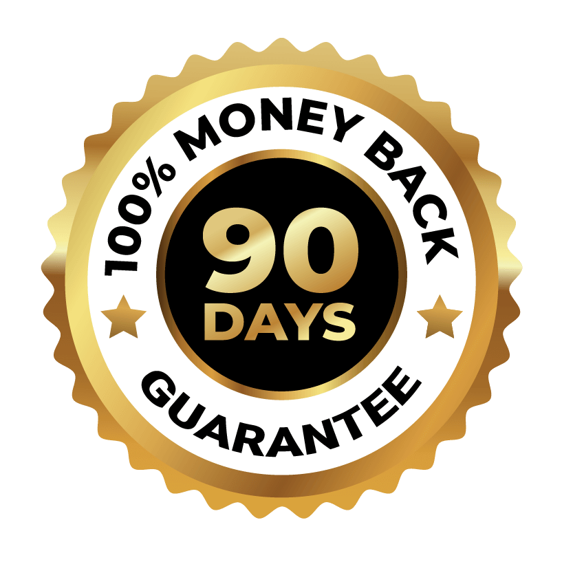 90 day money back guarantee badge